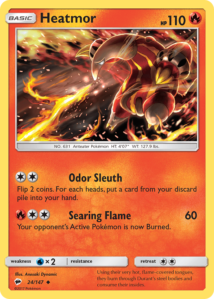 Heatmor Pokémon card