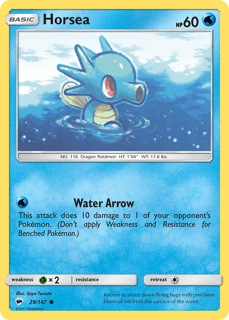 Horsea Pokémon card