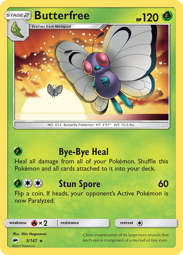 Butterfree Pokémon card