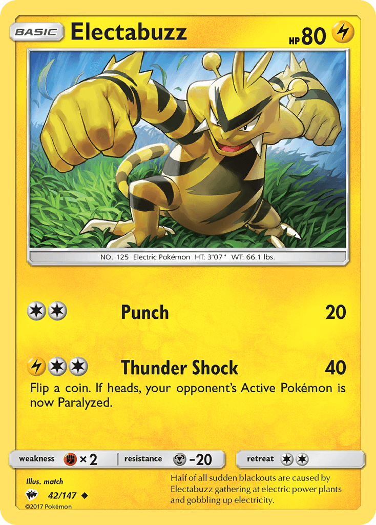 Electabuzz Pokémon card