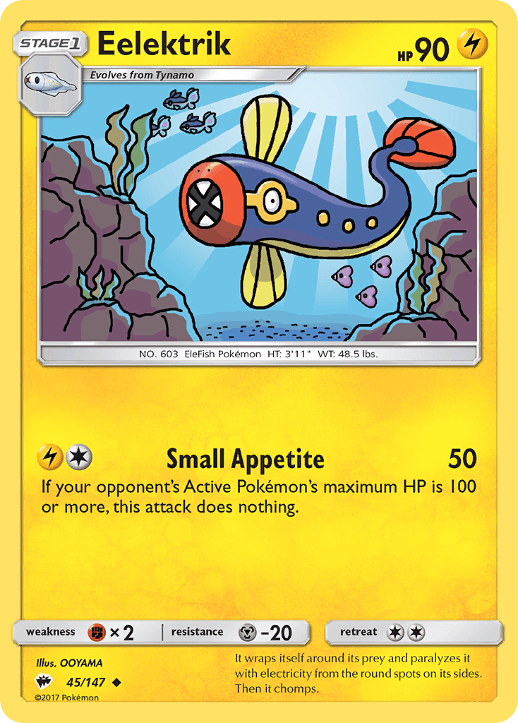 Eelektrik Pokémon card
