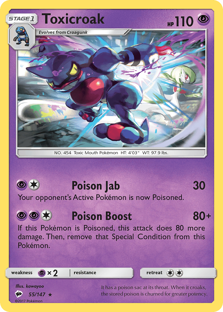 Toxicroak Pokémon card