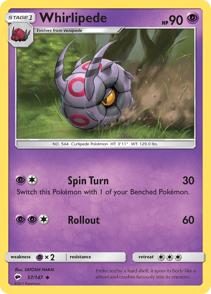Whirlipede Pokémon card