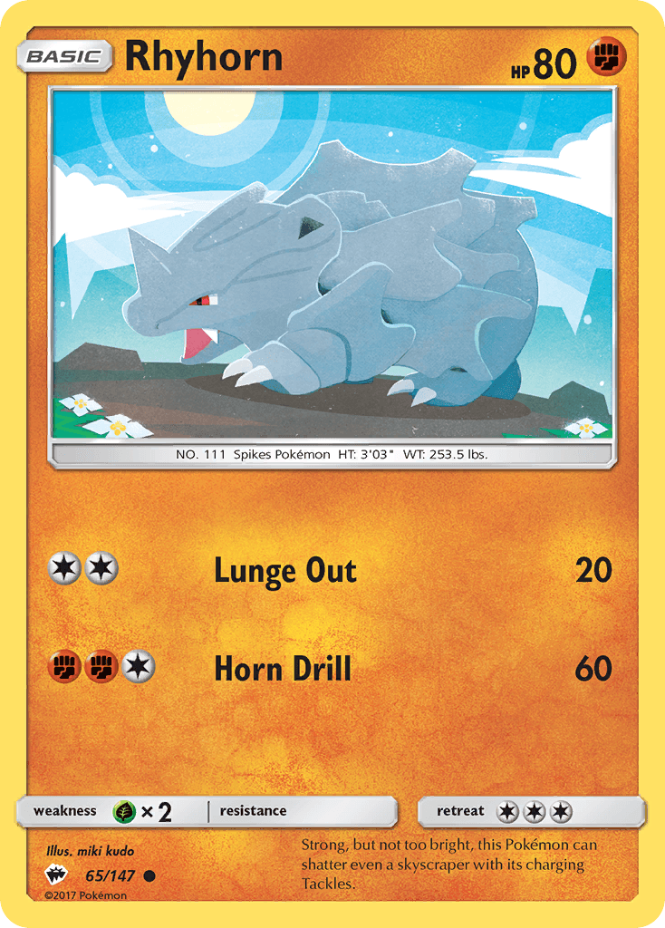 Rhyhorn Pokémon card