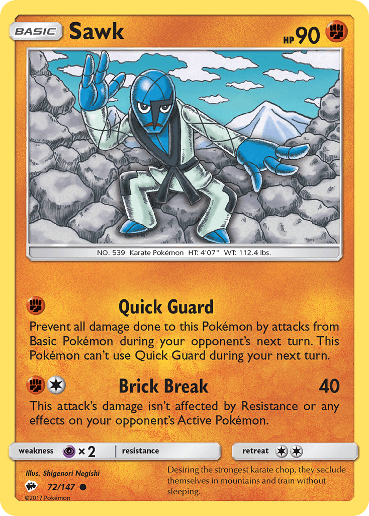 Sawk Pokémon card