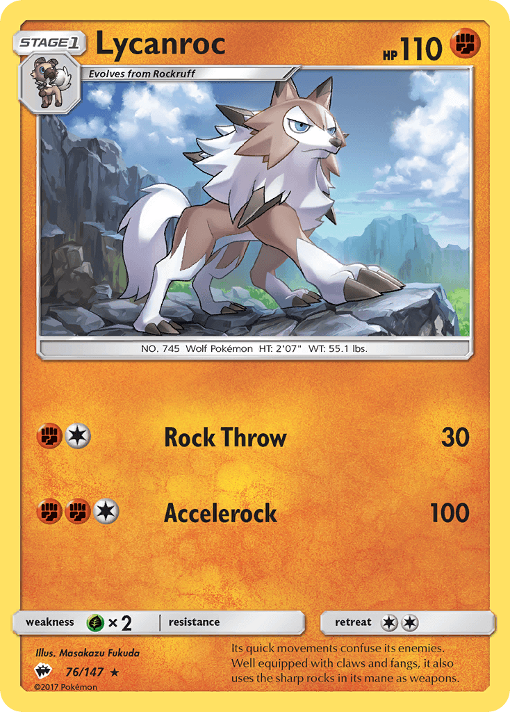 Lycanroc Pokémon card