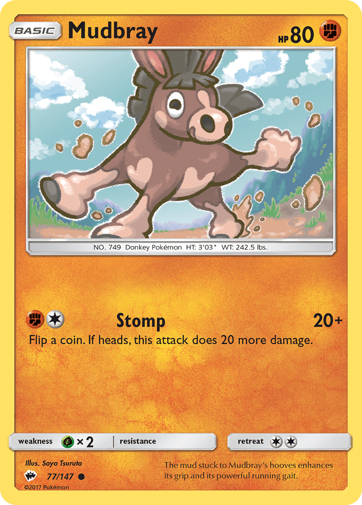 Mudbray Pokémon card