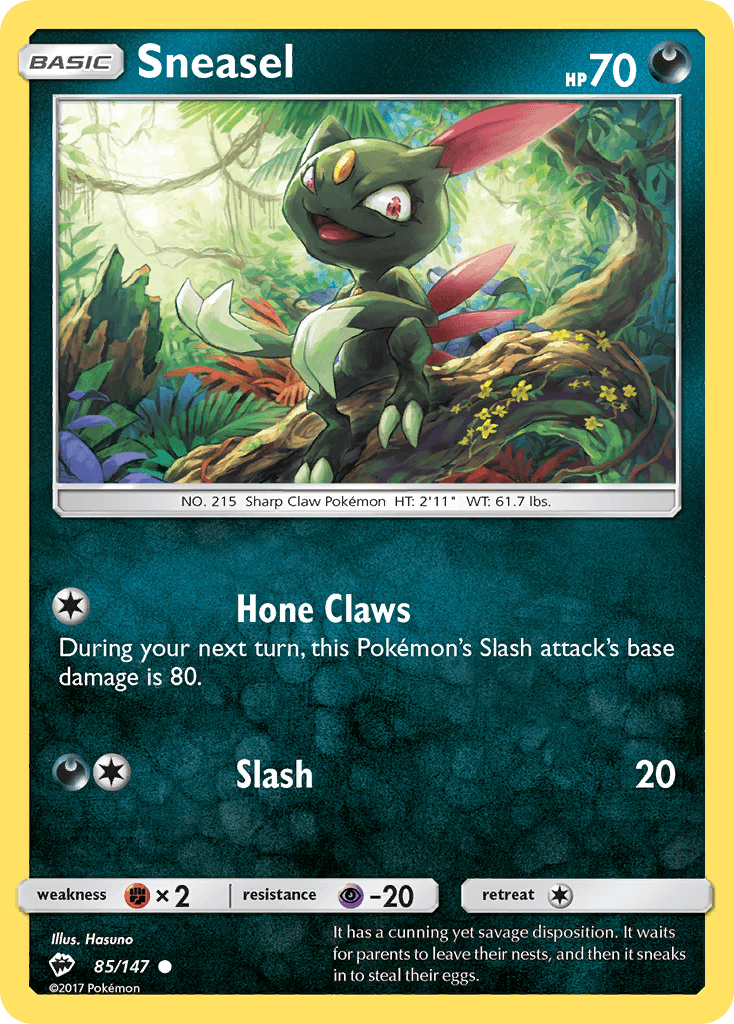 Sneasel Pokémon card