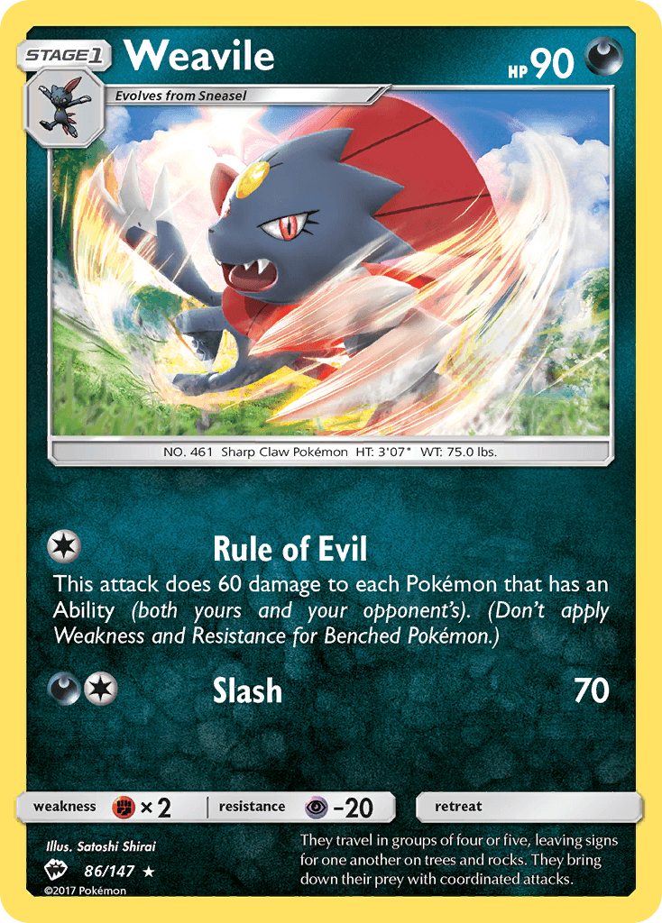 Weavile Pokémon card