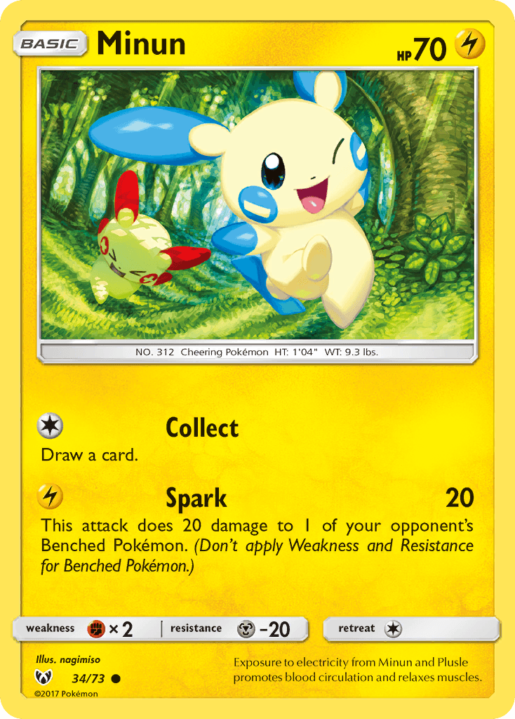 Minun Pokémon card
