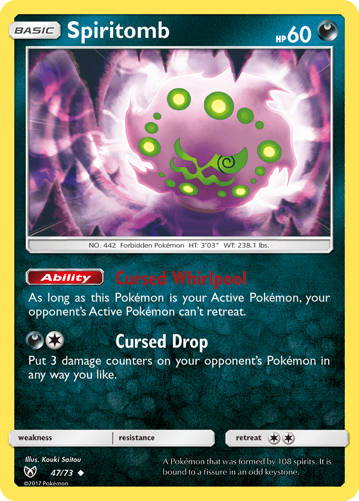 Spiritomb Pokémon card