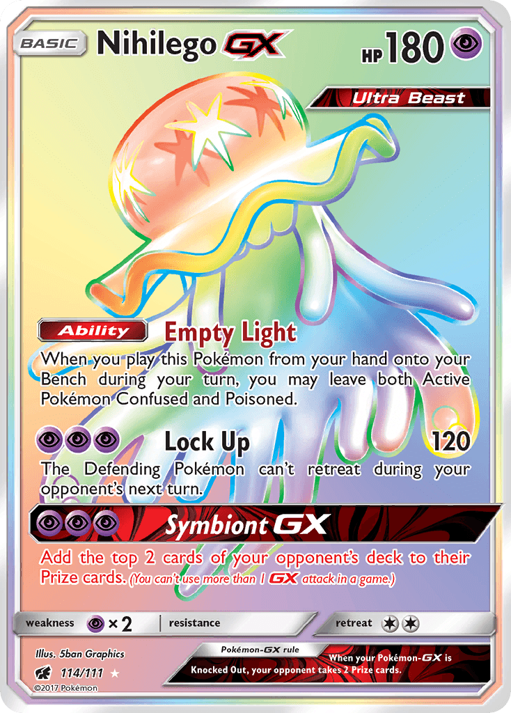 Nihilego-GX Pokémon card