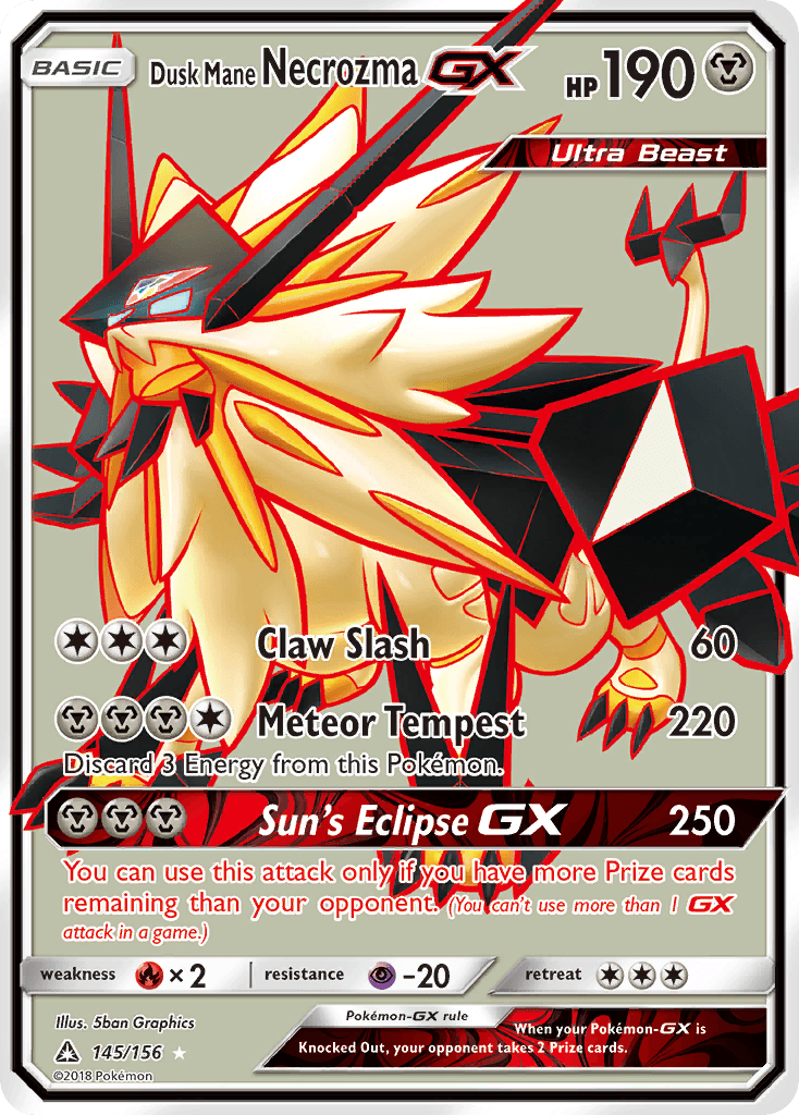 Dusk Mane Necrozma-GX Pokémon card