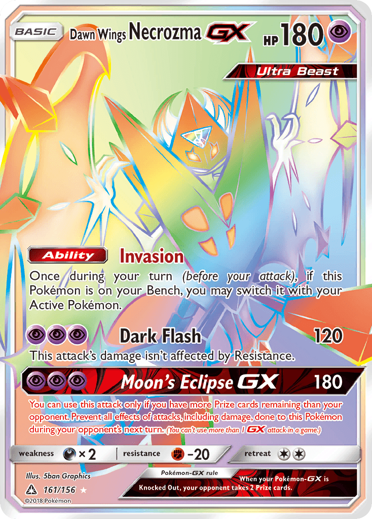 Dawn Wings Necrozma-GX Pokémon card
