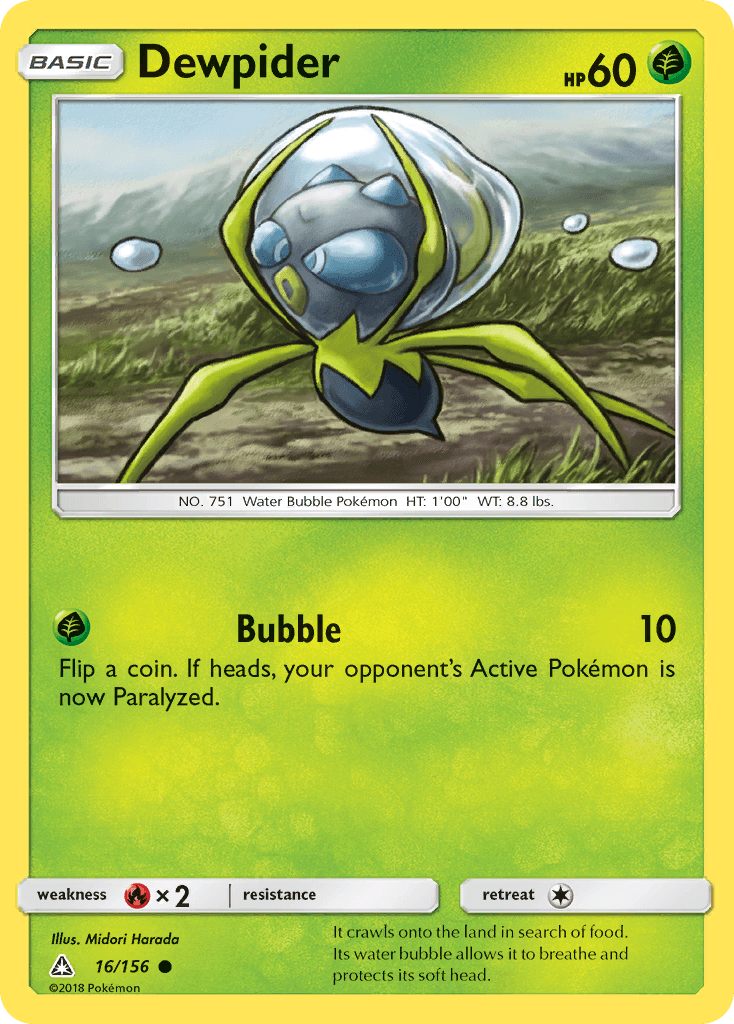 Dewpider Pokémon card