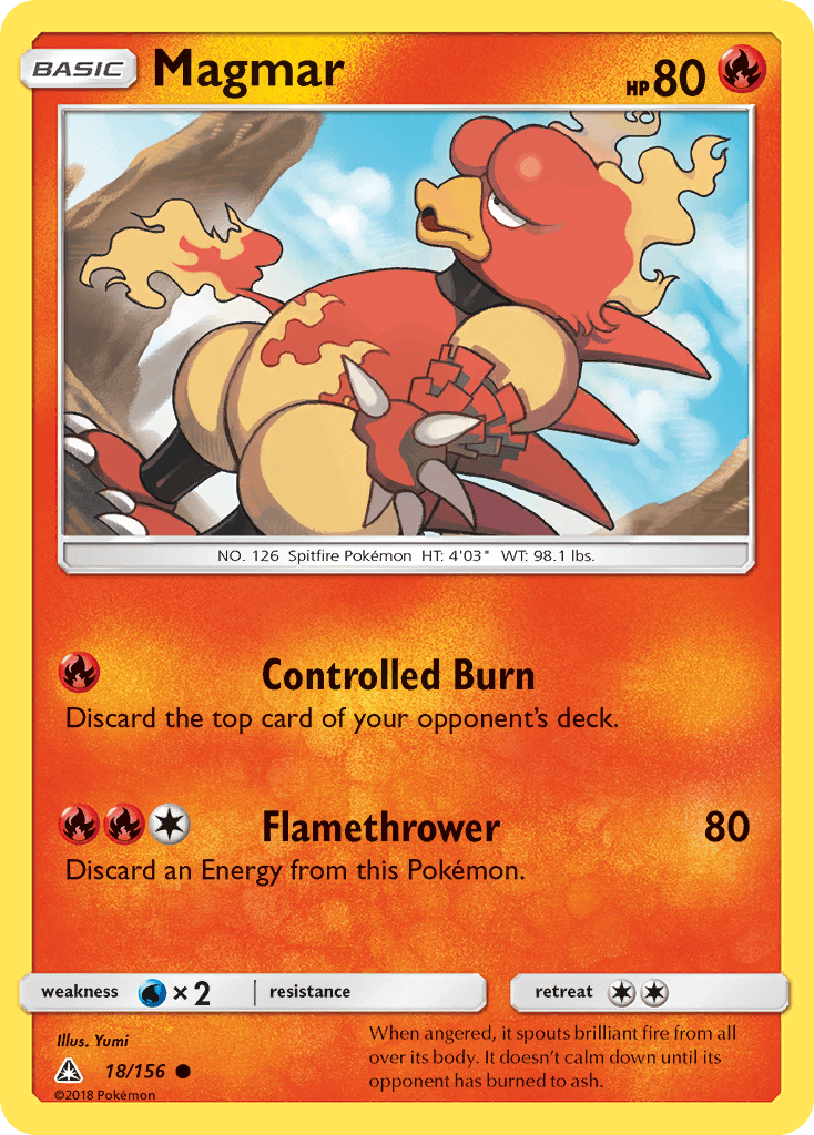 Magmar Pokémon card