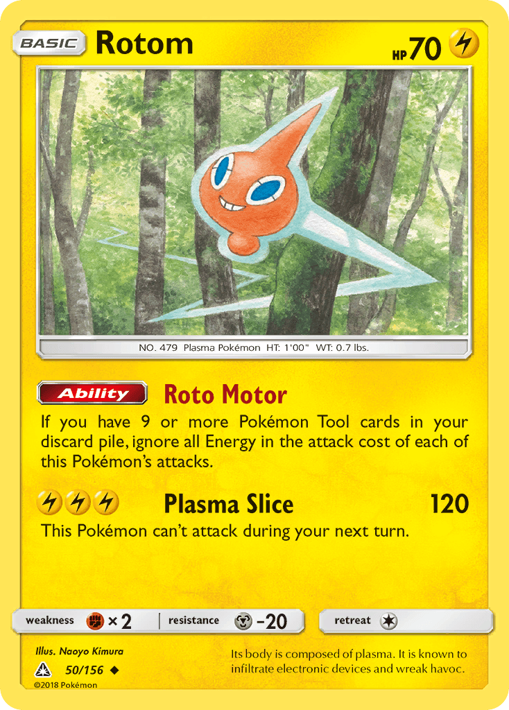 Rotom Pokémon card