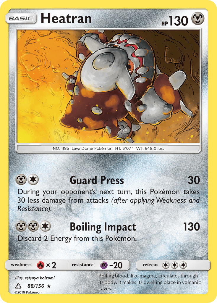 Heatran Pokémon card