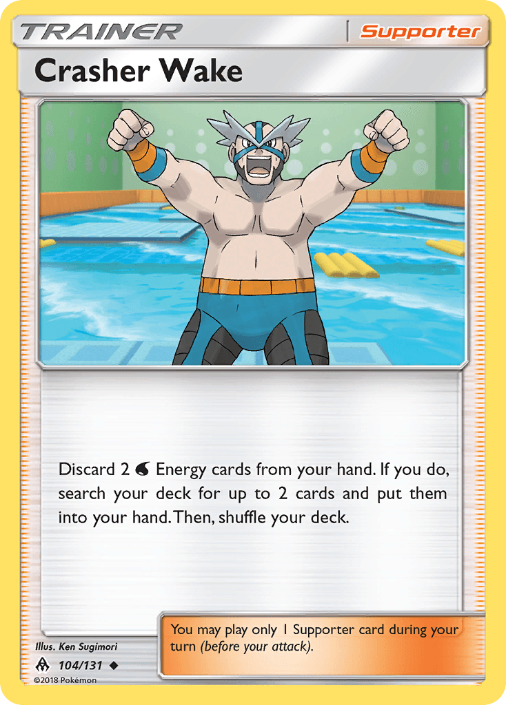 Crasher Wake Pokémon card