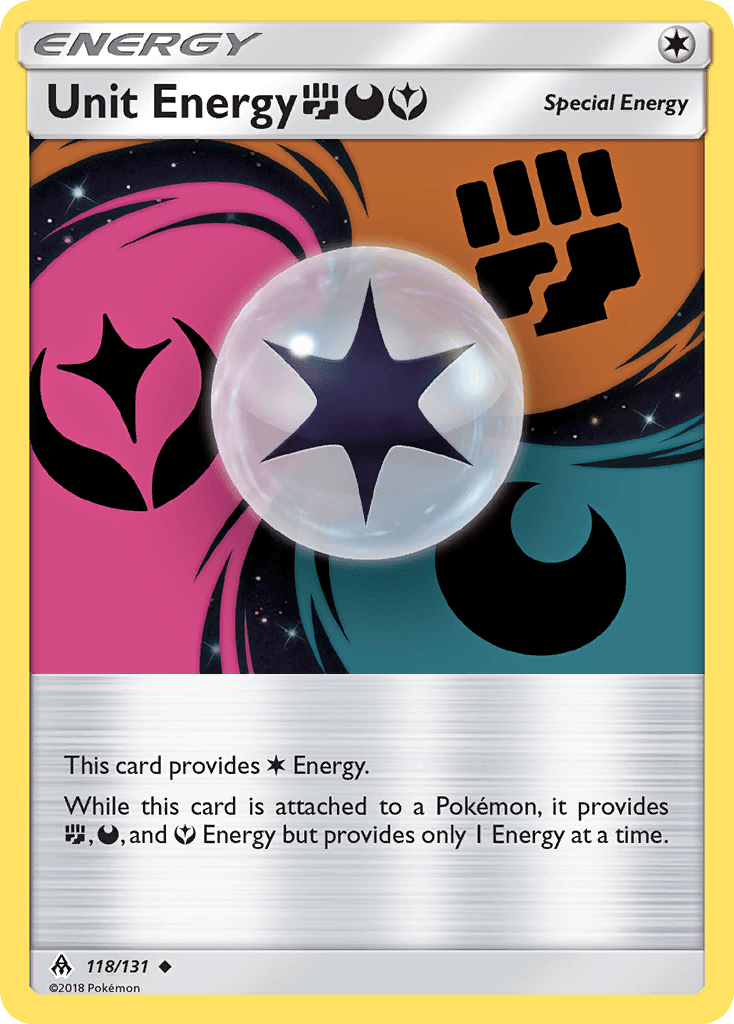 Unit Energy FightingDarknessFairy Pokémon card