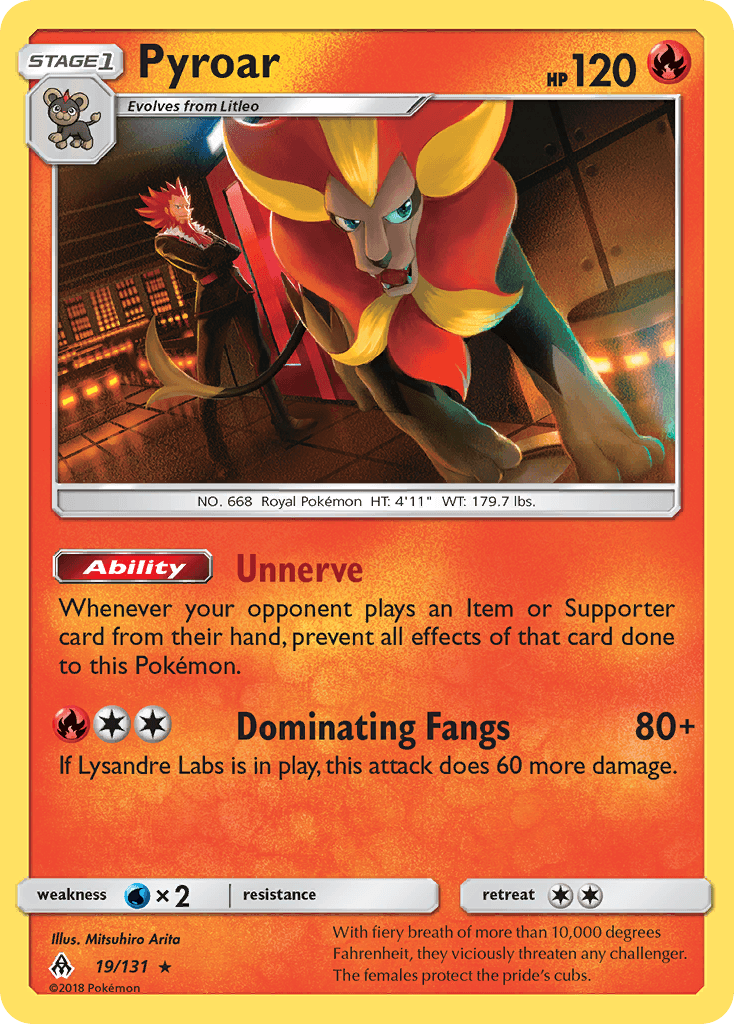 Pyroar Pokémon card