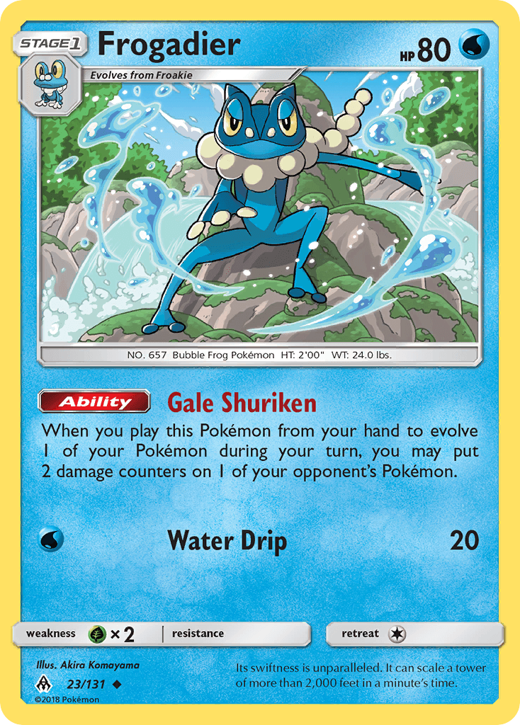Frogadier Pokémon card