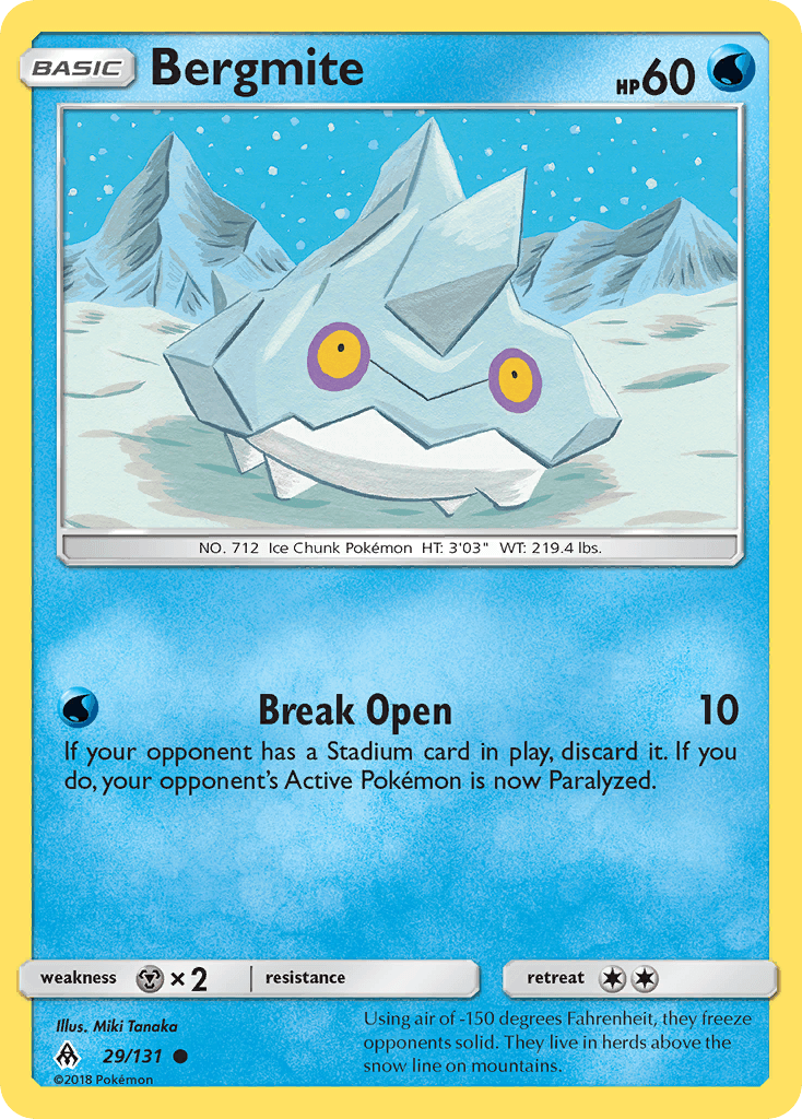 Bergmite Pokémon card