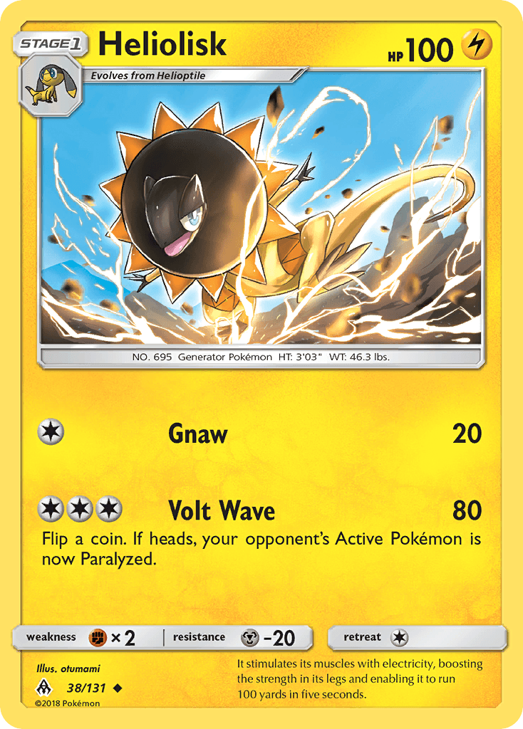 Heliolisk Pokémon card