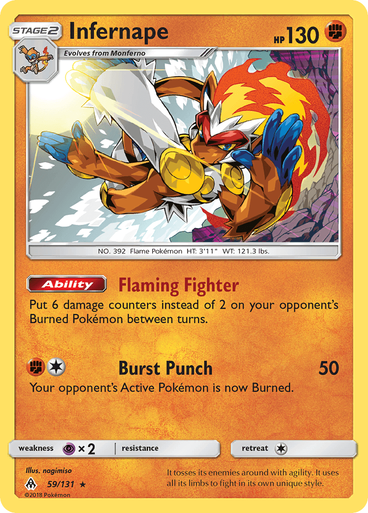 Infernape Pokémon card
