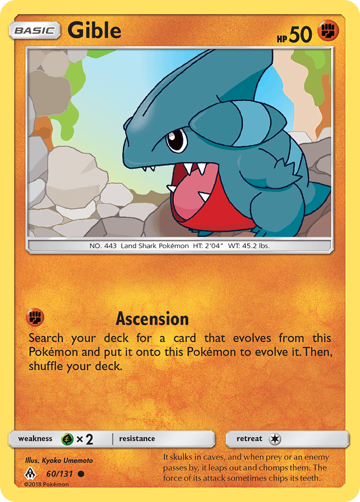 Gible Pokémon card