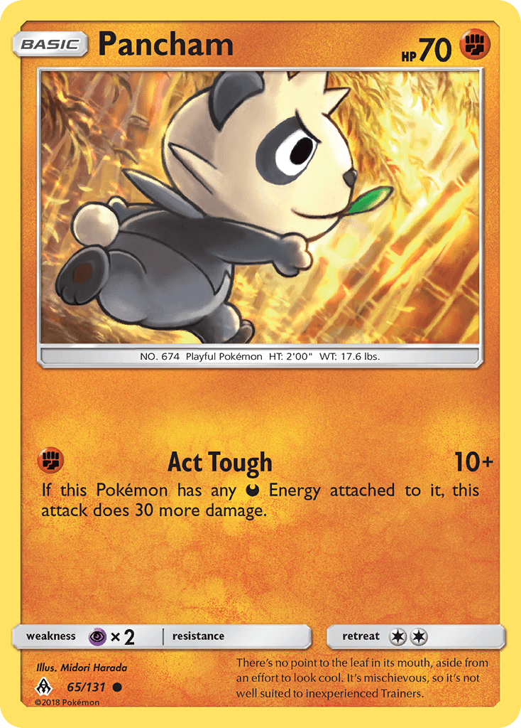 Pancham Pokémon card