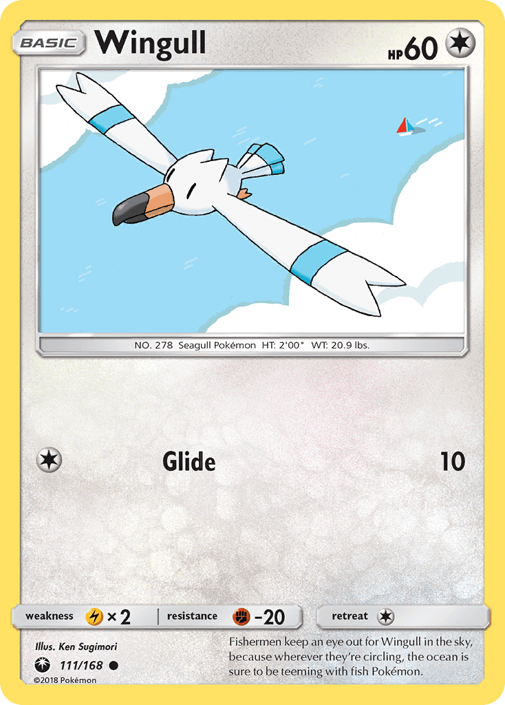 Wingull Pokémon card