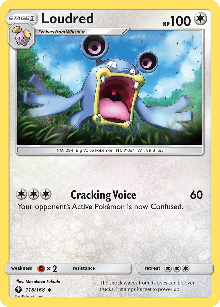 Loudred Pokémon card