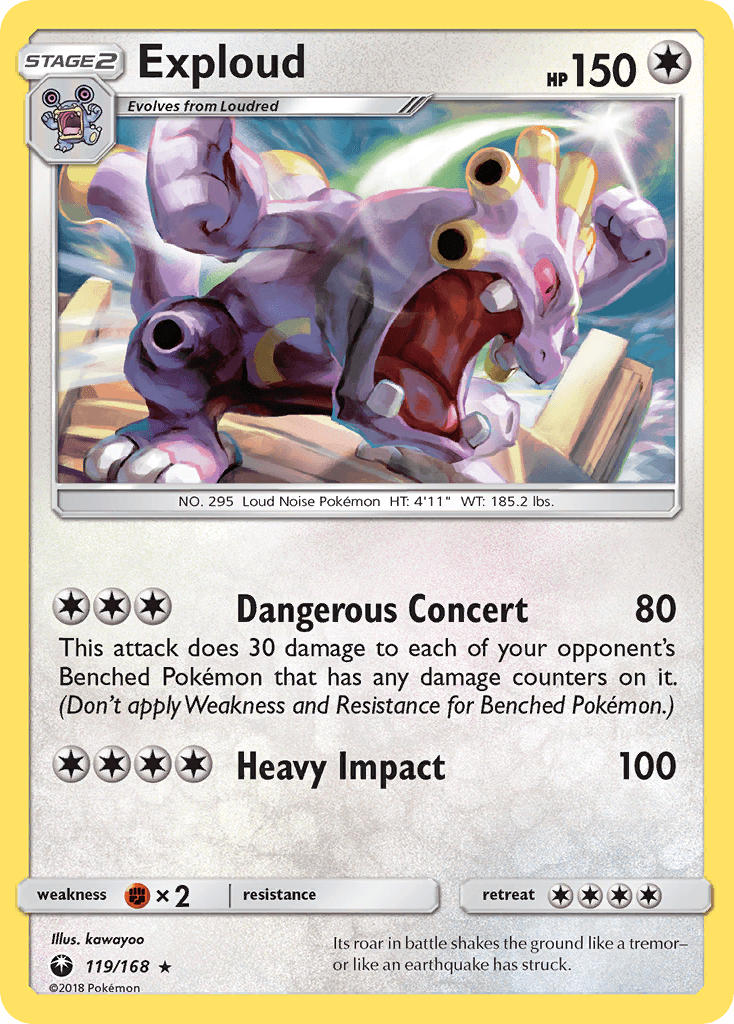Exploud Pokémon card