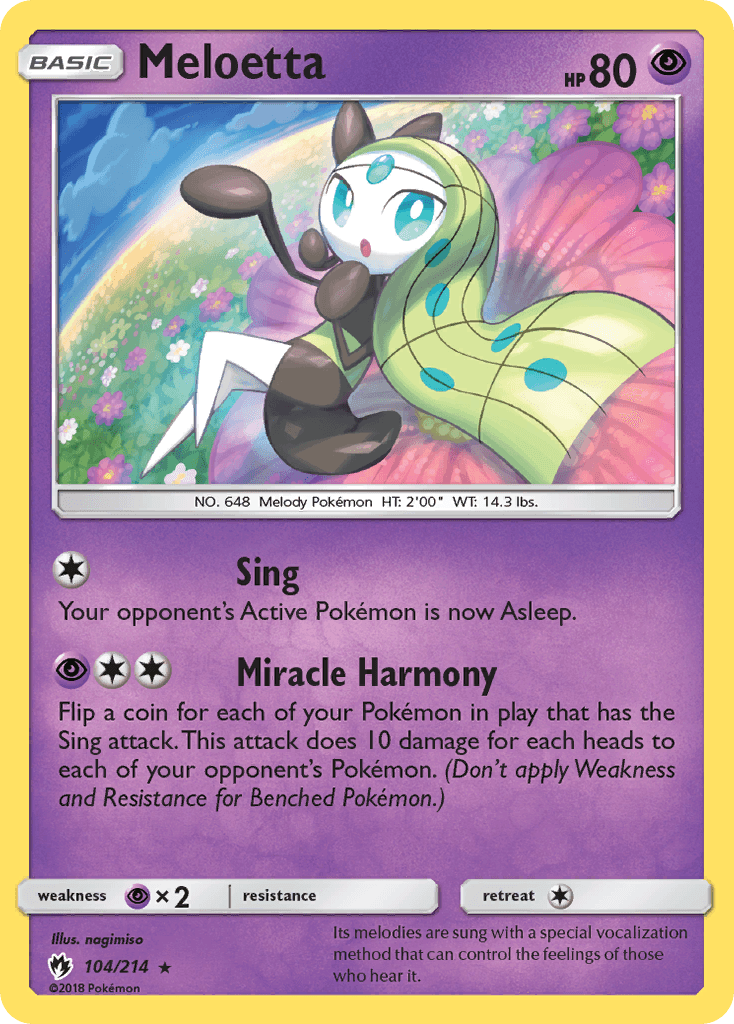 Meloetta Pokémon card