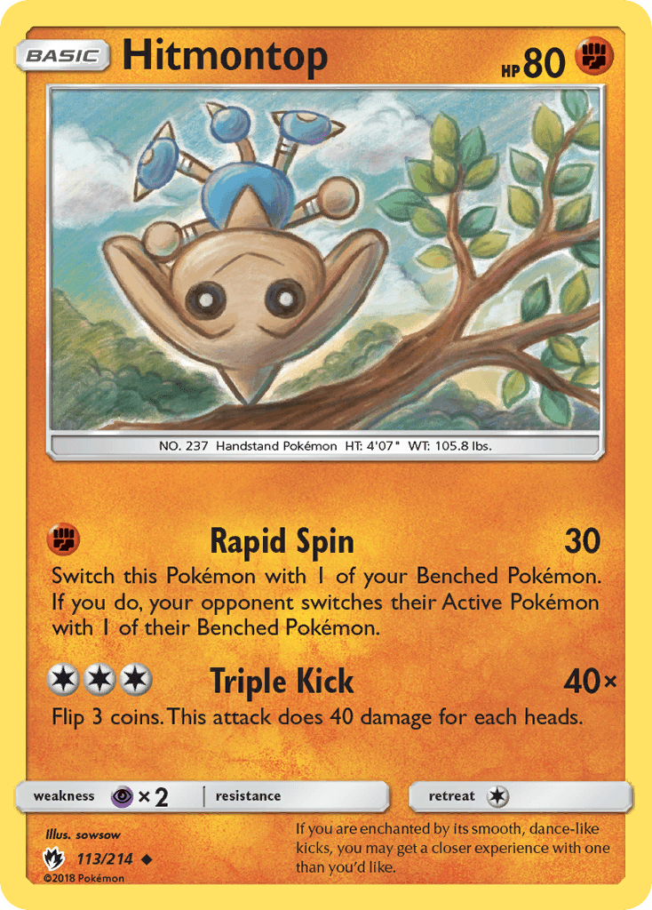 Hitmontop Pokémon card