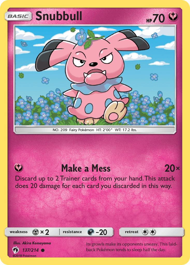 Snubbull Pokémon card