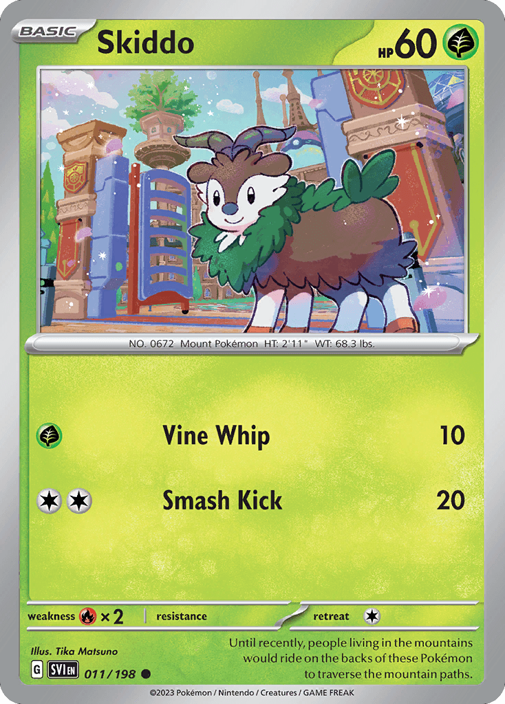 Skiddo Pokémon card