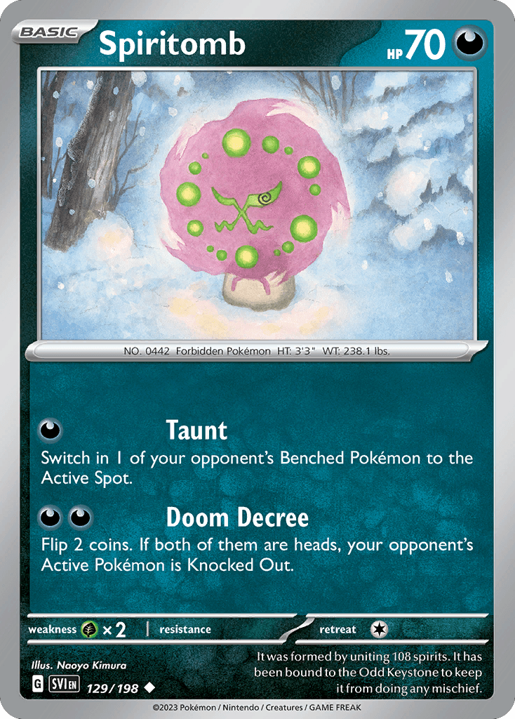 Spiritomb Pokémon card
