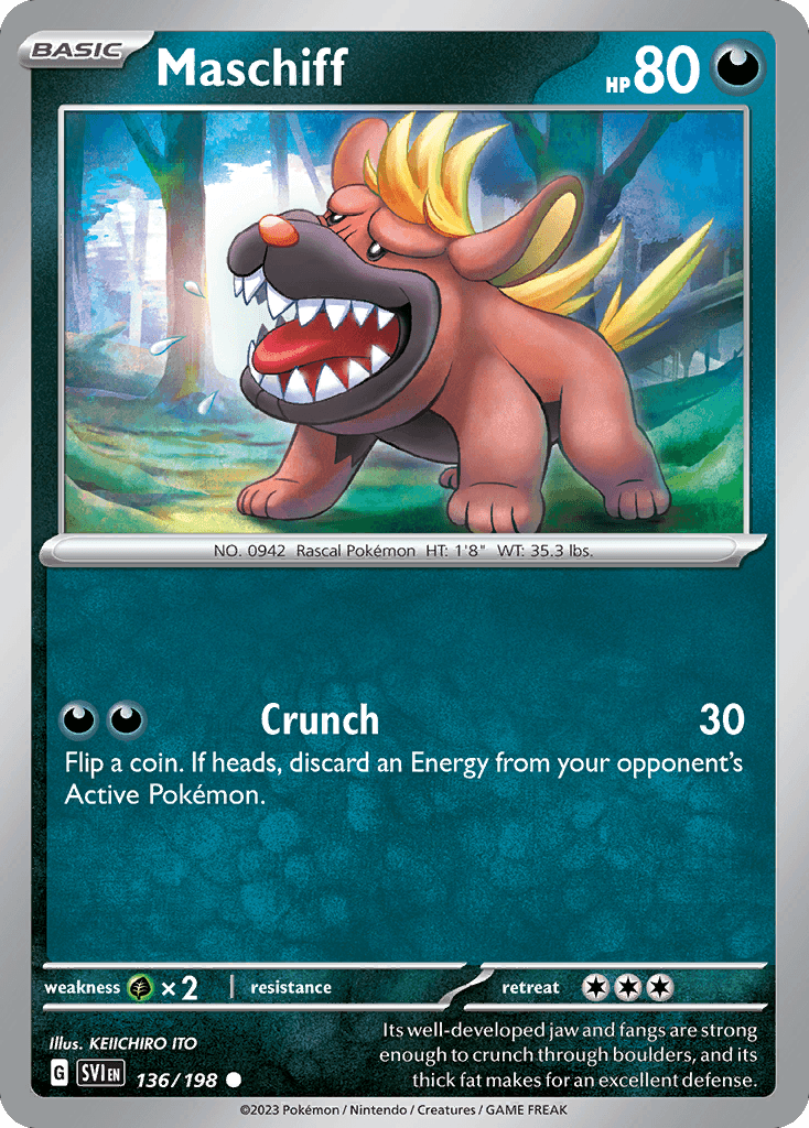 Maschiff Pokémon card