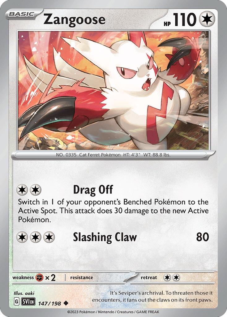 Zangoose Pokémon card