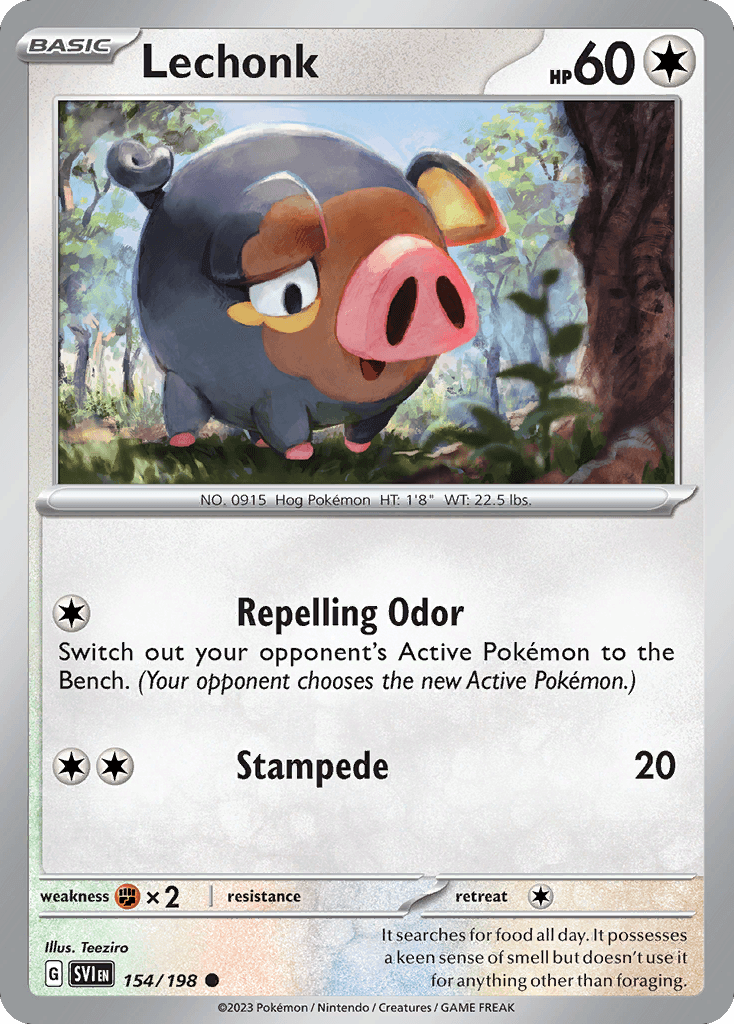 Lechonk Pokémon card