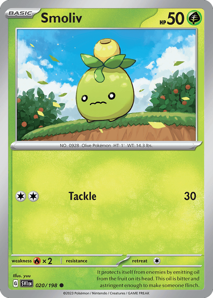Smoliv Pokémon card
