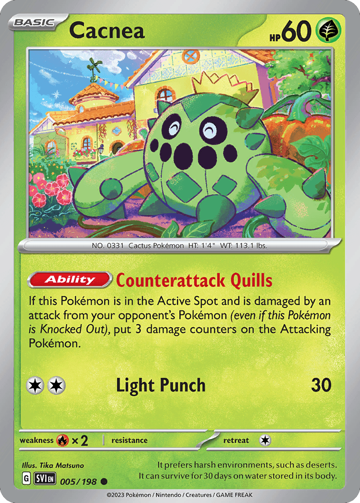 Cacnea Pokémon card