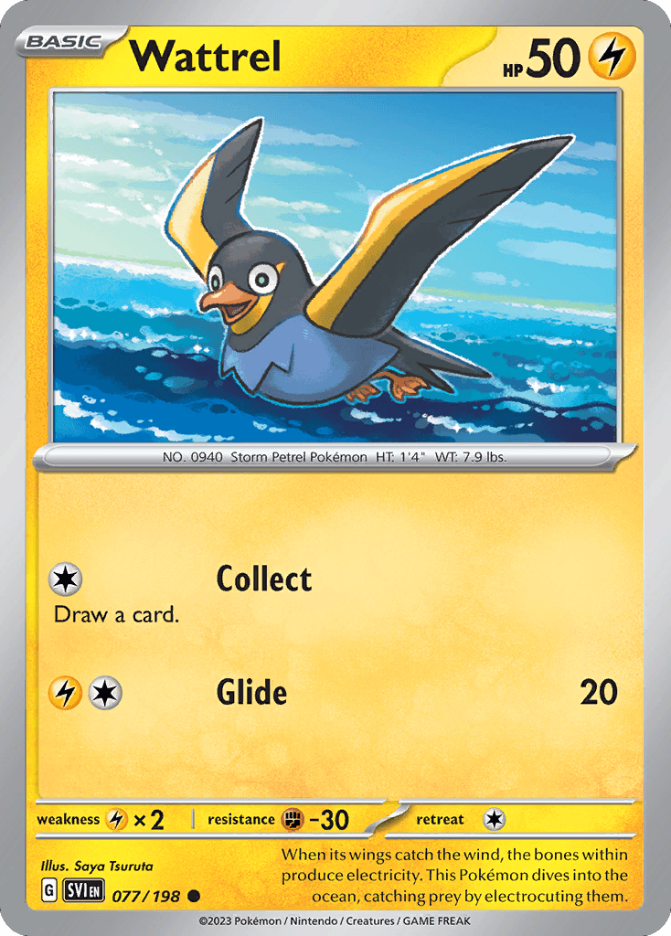 Wattrel Pokémon card