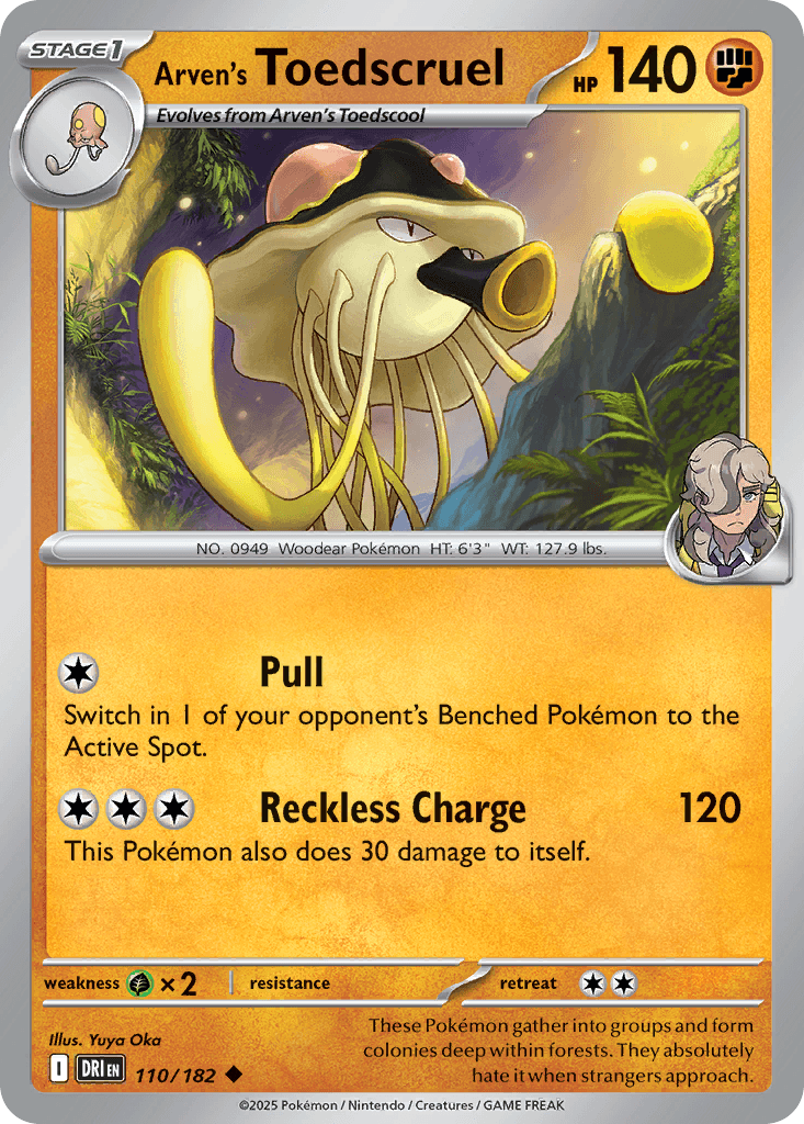 Arven's Toedscruel Pokémon card