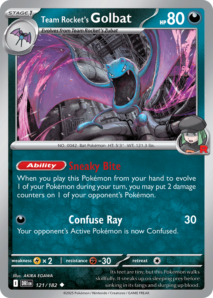 Team Rocket's Golbat Pokémon card