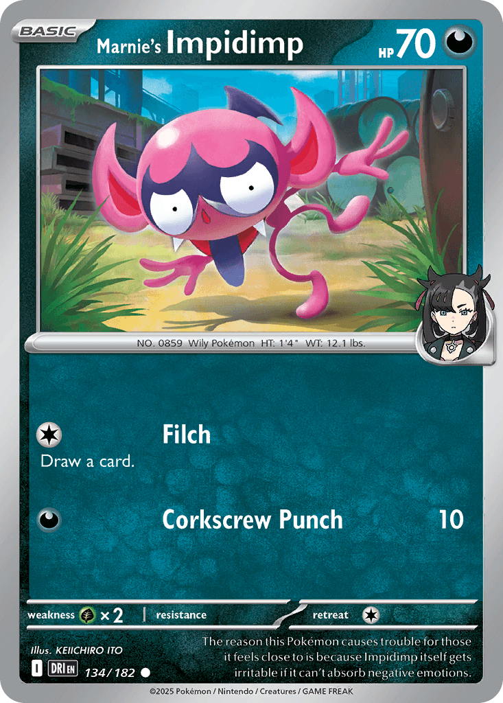 Marnie's Impidimp Pokémon card