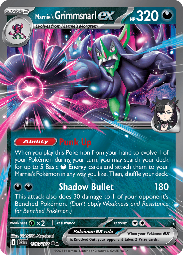 Marnie's Grimmsnarl ex Pokémon card