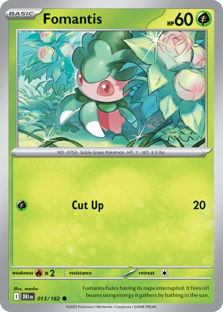Fomantis Pokémon card